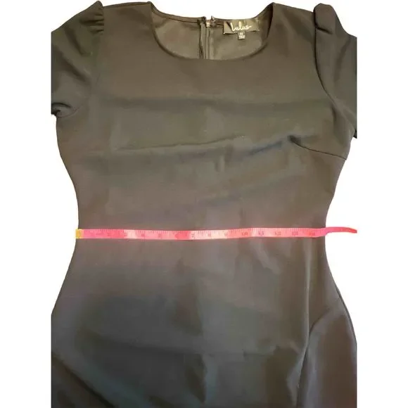 Nwt amazement lulus Medium flirty little black ruched long sleeve bodycon dress - Picture 7 of 7